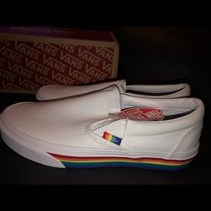 Vans Rainbow Slip-On Skate Sneaker Shoe | Size 8.5